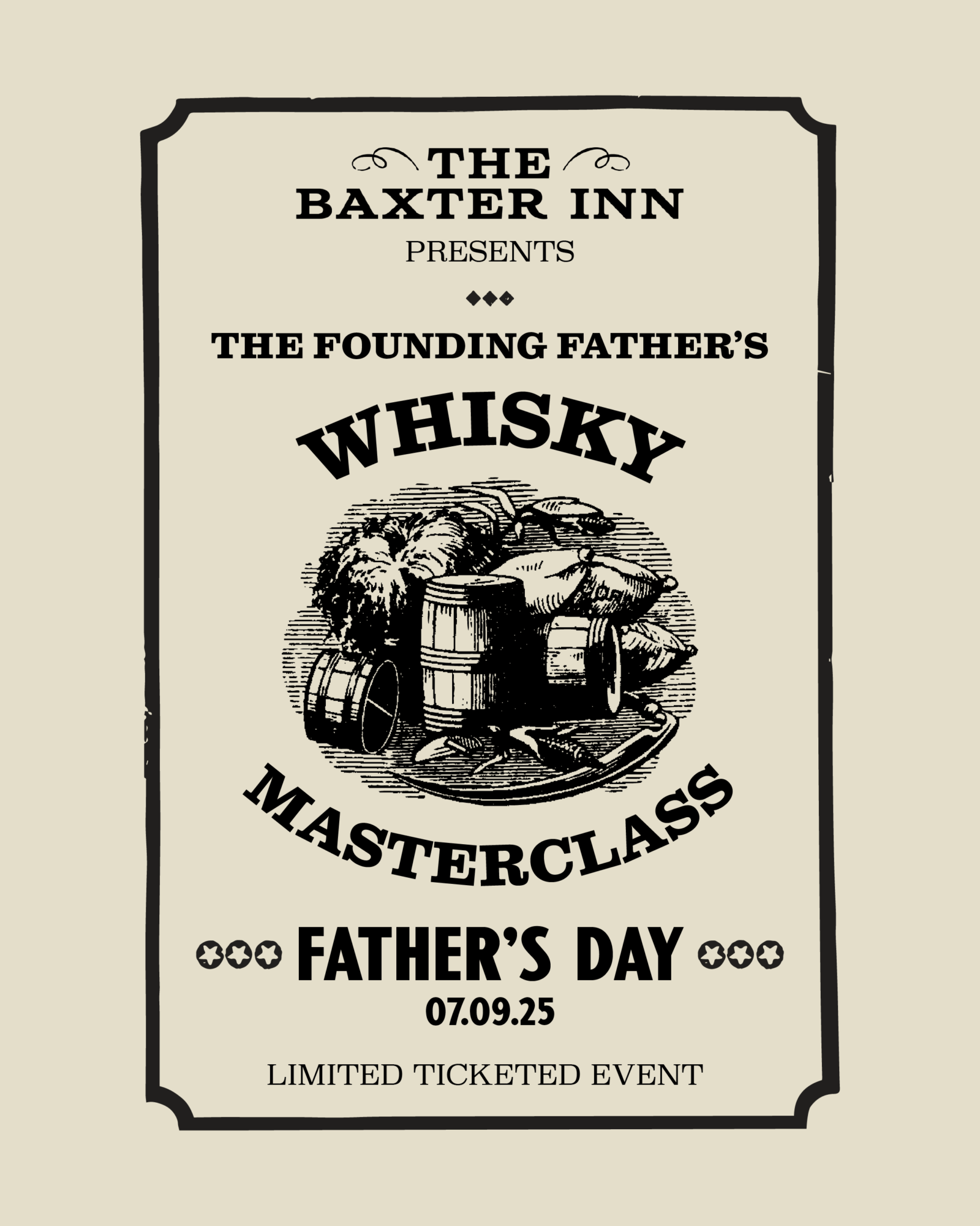 Father's Day Whisky Masterclass The Baxter Inn